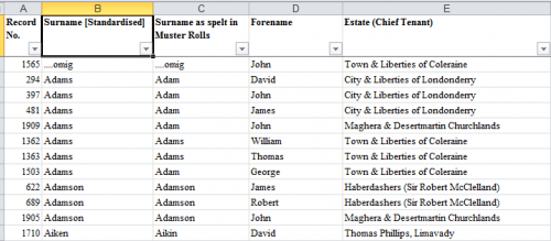 More 17th century Irish sources online: muster rolls | The Great ...